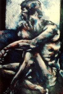 1980 Male Figure 2 oil pastel